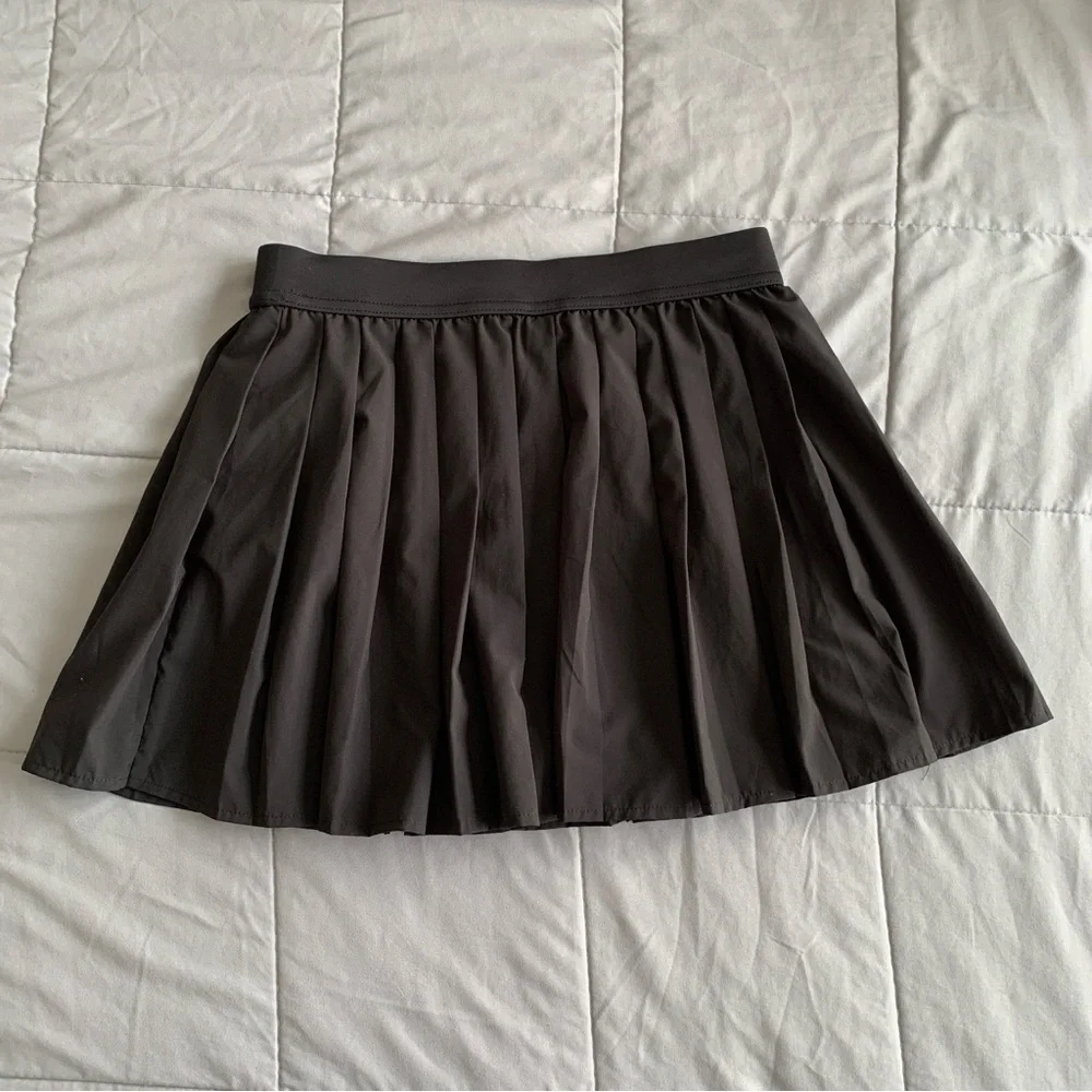 Black Pleated Tennis Skirt Mini Size Small Built In Shorts